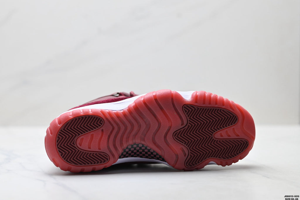 Air Jordan 11 Retro Burgundy and Gold Unisex Sneakers Style 14